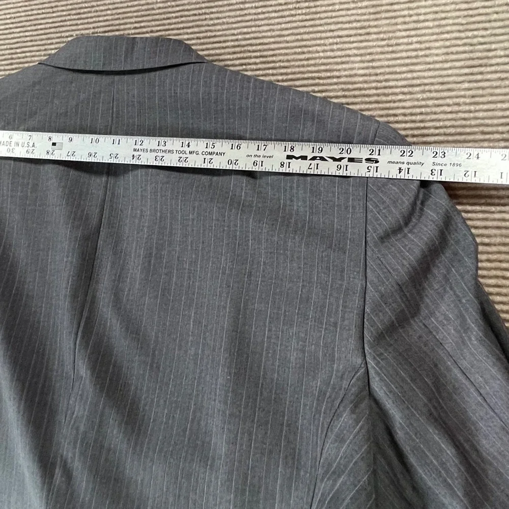 Hart Schaffner Marx Mens 50R‎ Gray Pinstripe Blazer Two Button Suit Jacket USA